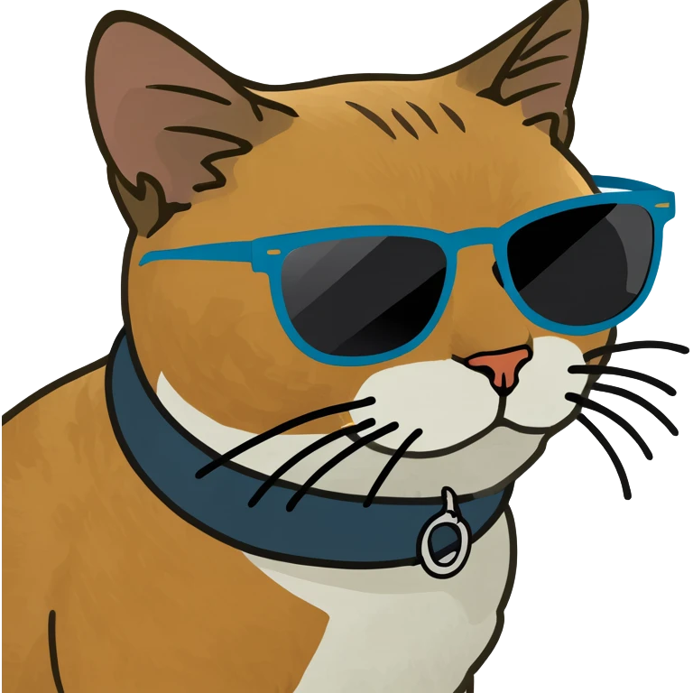 Cat with sunglasses emoji