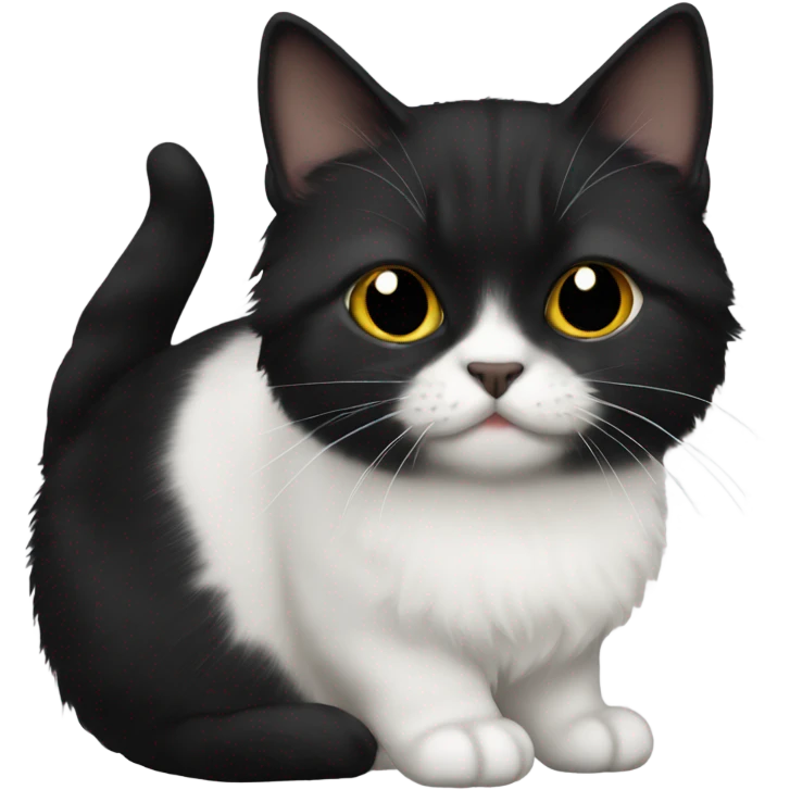 Black munchkin cat emoji
