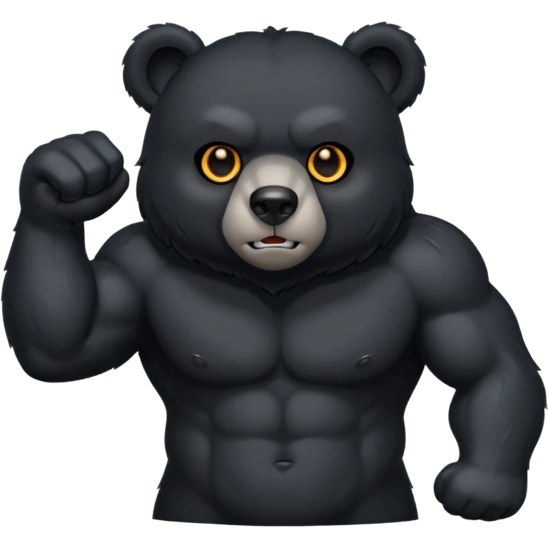 black bear black eyes emoji