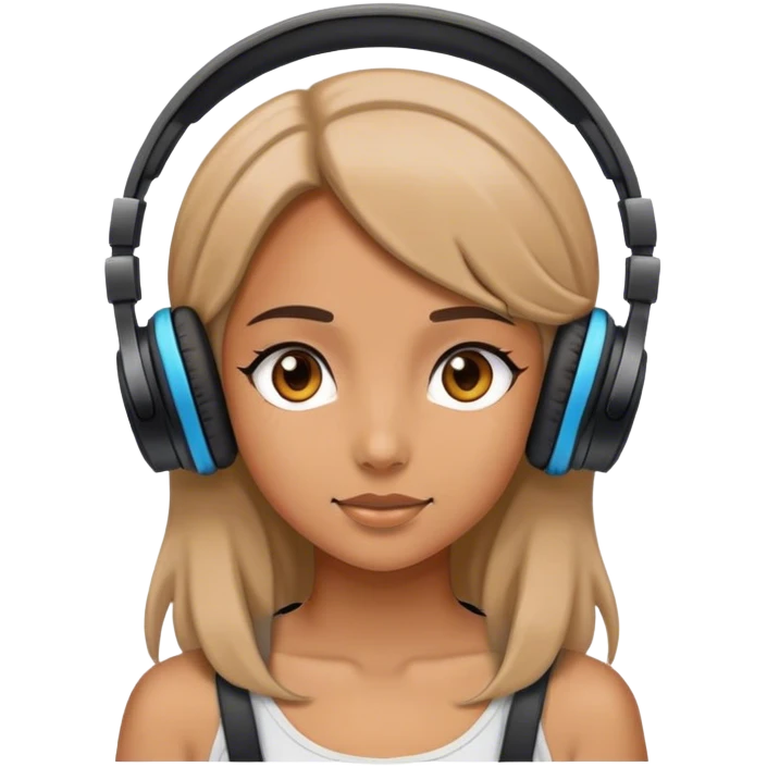 Girls headphone emoji