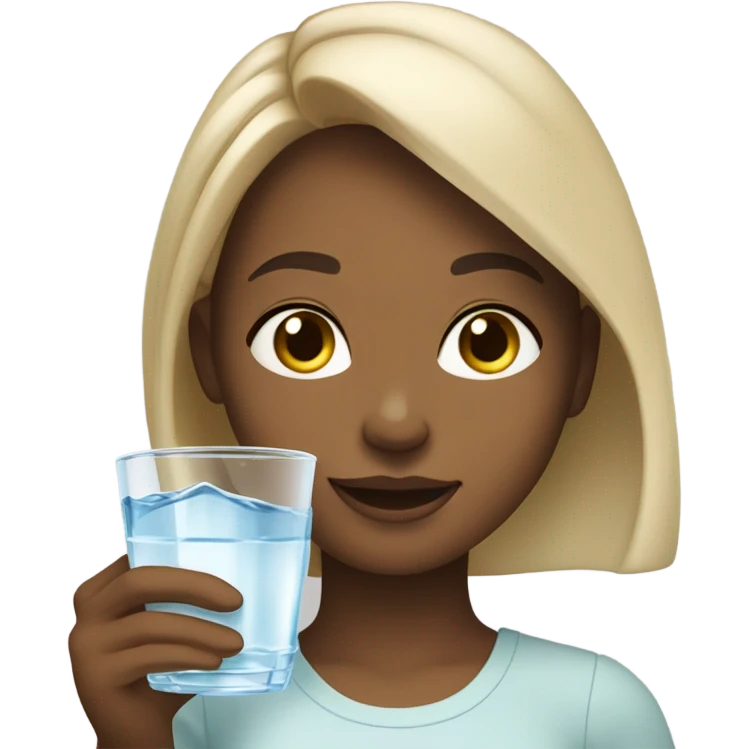 Clean girl drinking water emoji