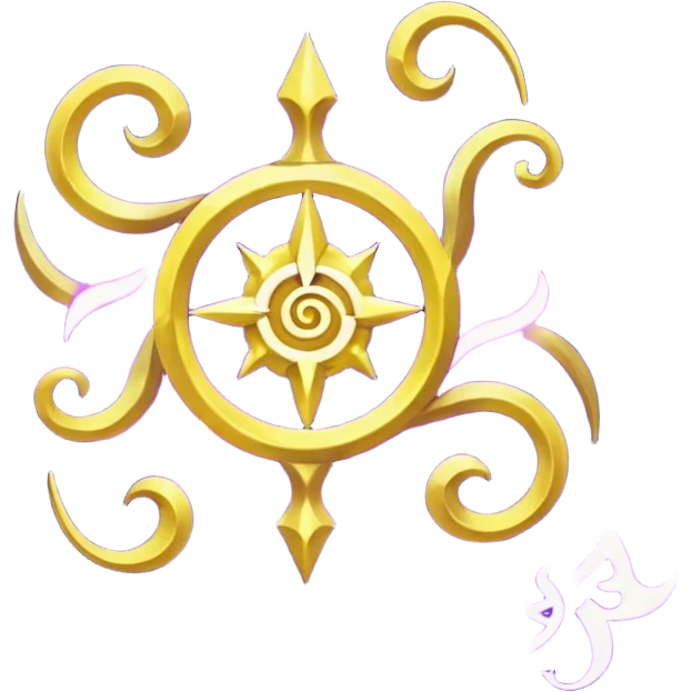 Wiz 101 casting sigil purple and yellow inspired storm magic  emoji