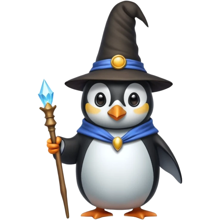 Penguin Wizard emoji