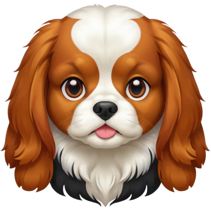 Cavalier king charles spaniel tricolor emoji