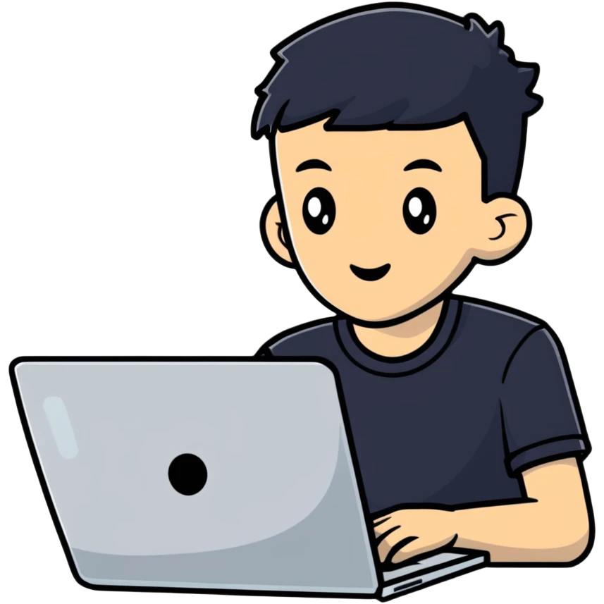 teenager with a laptop emoji