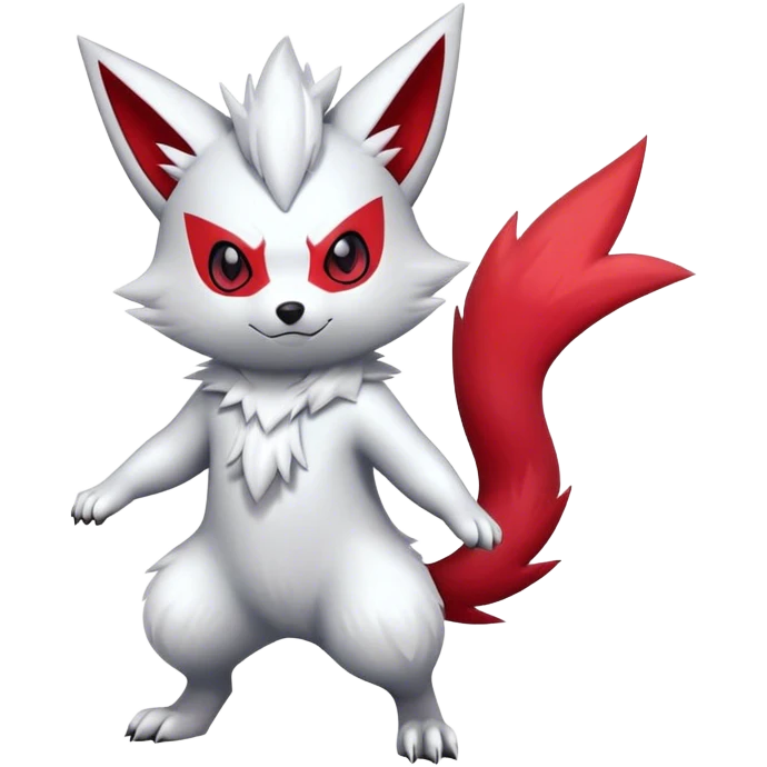 Epic Shiny Cool Cute Kawaii Zangoose-Zorua-Pokemon Full Body emoji