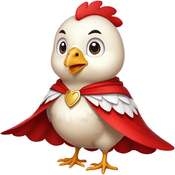 chicken with a cape emoji