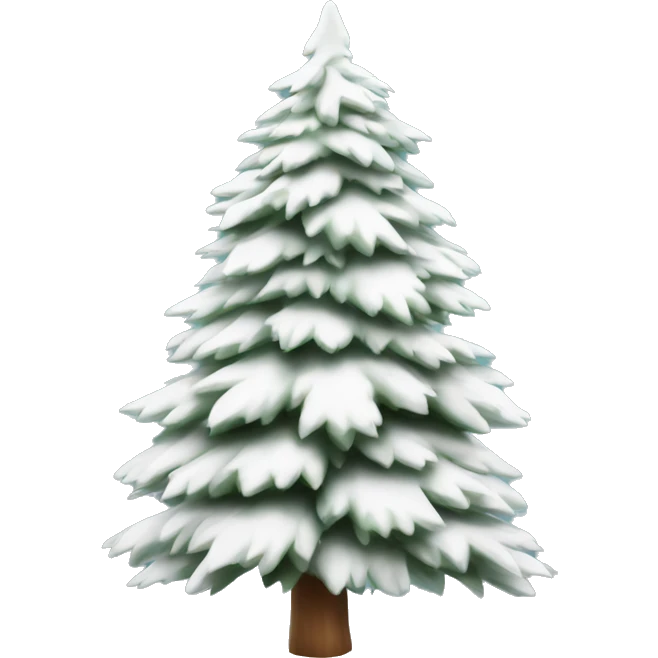  actual white fir christmas tree isolated.  emoji
