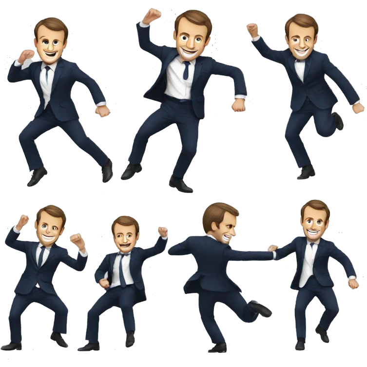 Emmanuel Macron qui danse emoji