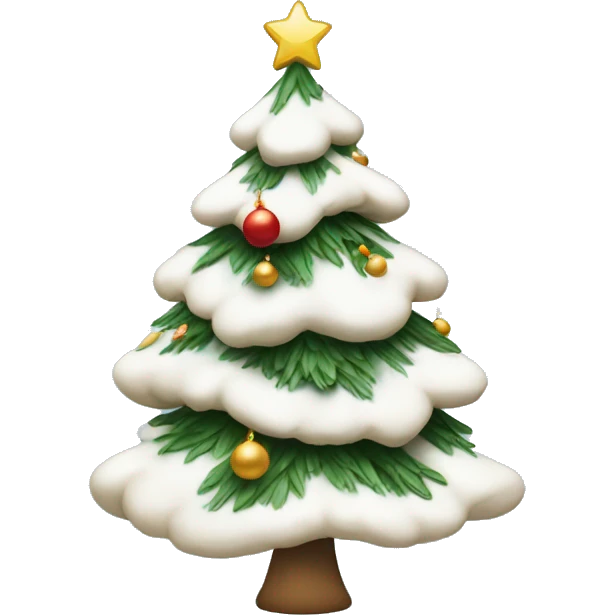Sapin de Noël blanc à esthétique  emoji
