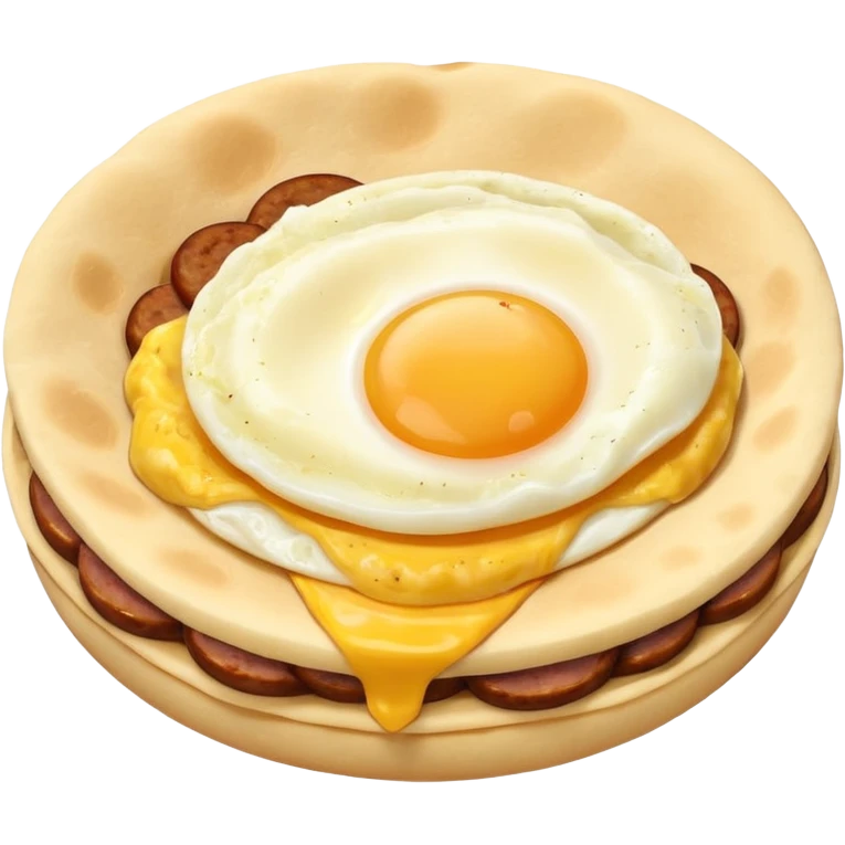 Arepa with egg and sausage emoji