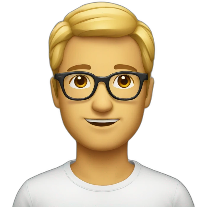 Homme lunettes emoji
