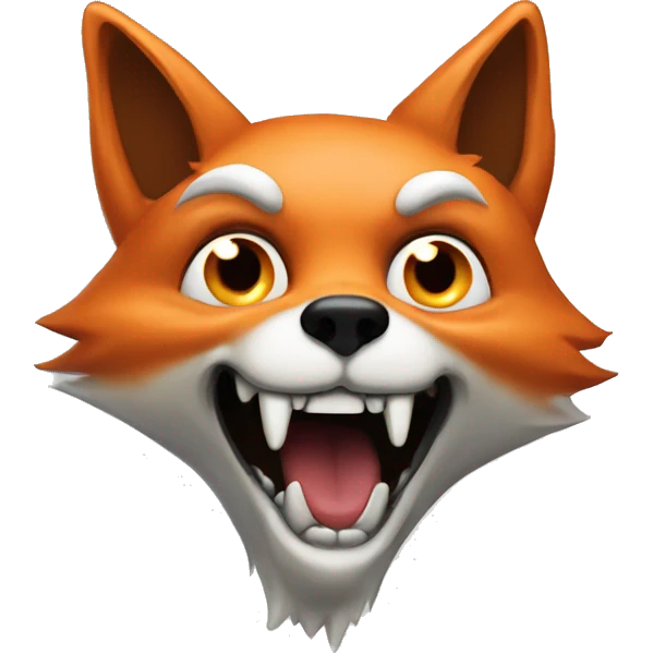 A fox with skulk face , behind there is a ghost emoji
