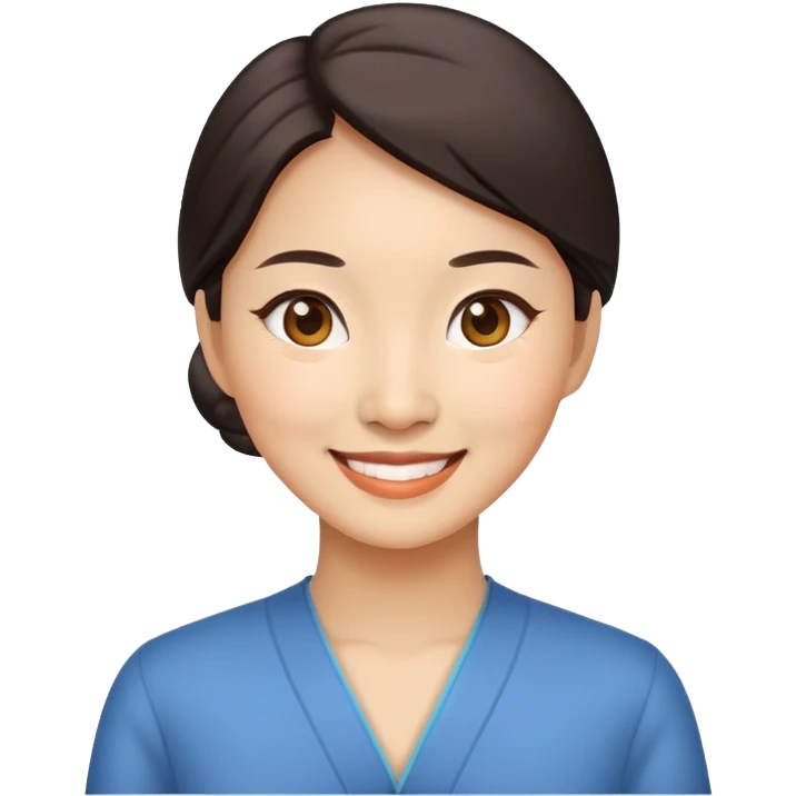 smiling Chinese woman emoji