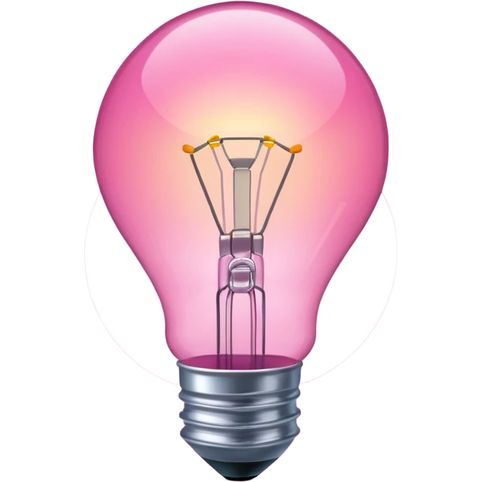 pink lightbulb emoji