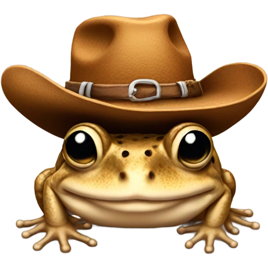 Toad wearing cowboy hat emoji
