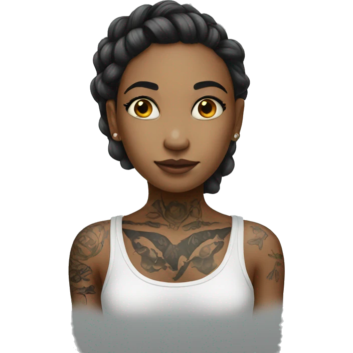 Girl with tattoo  emoji