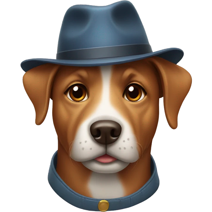 dog with hat emoji