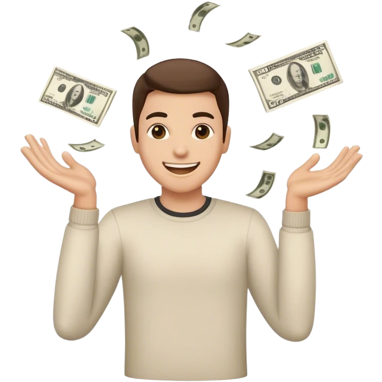 Throwing cash emoji