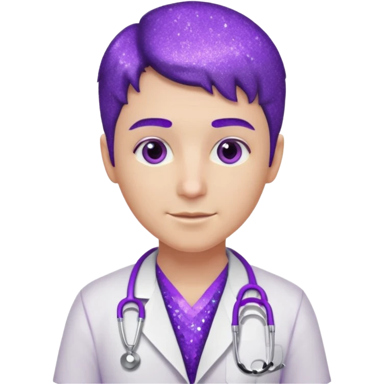glitter purple doctor emoji