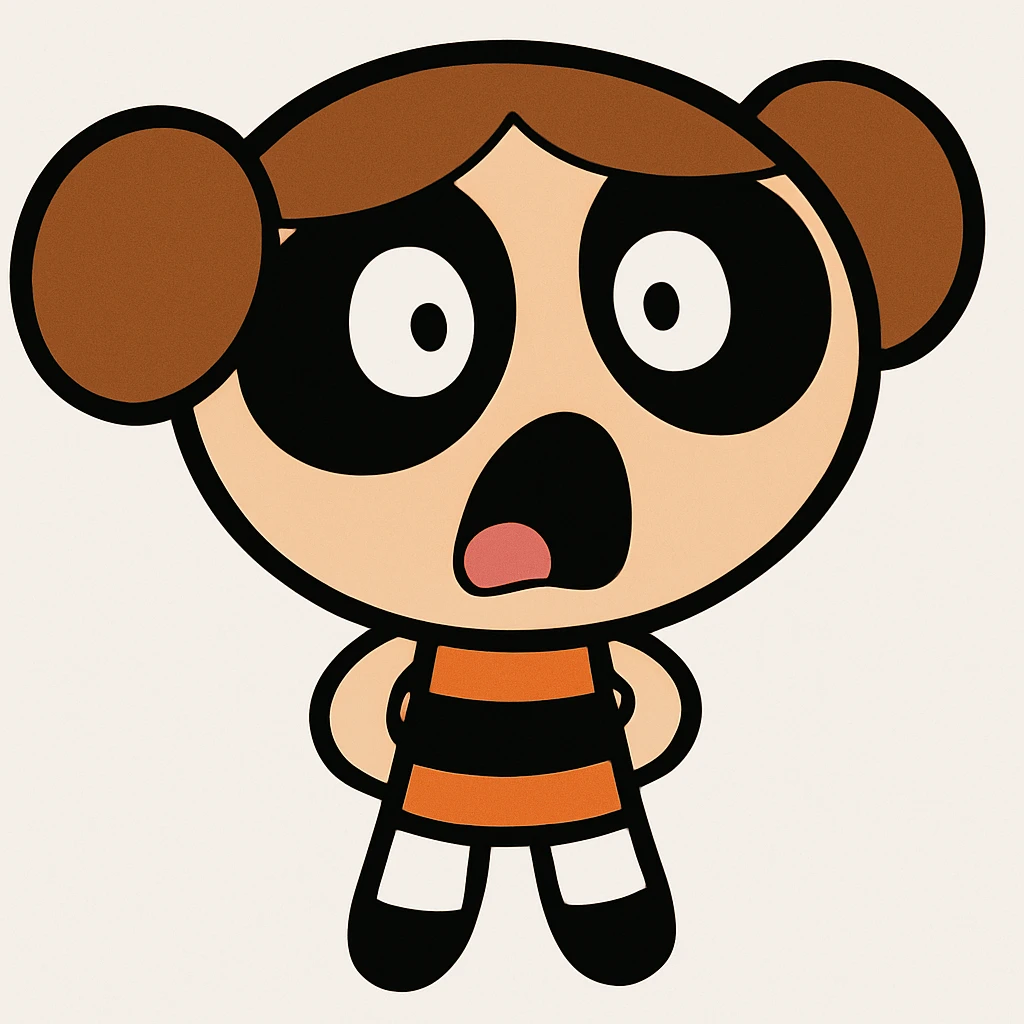Change the expression to a surprised face, keeping the original cartoon style and quality. emoji