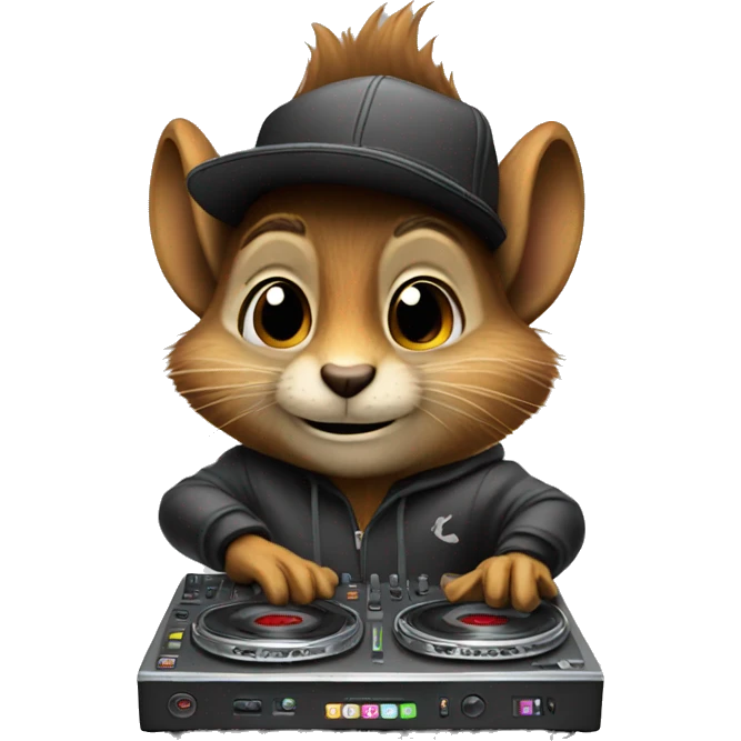 squirel palying dj emoji