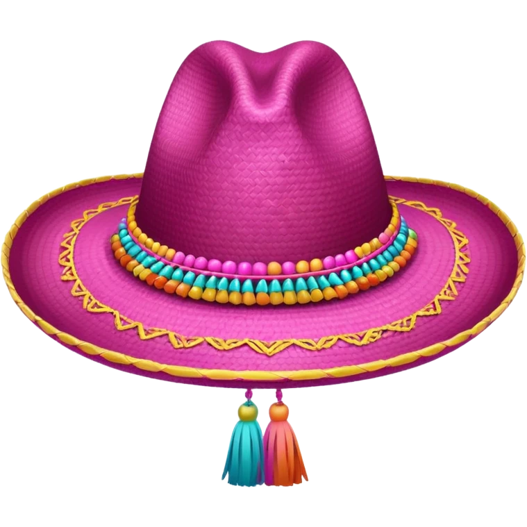 sombrero de  egresados color rosa emoji