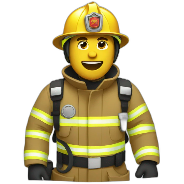 firefighter putting out a fire emoji