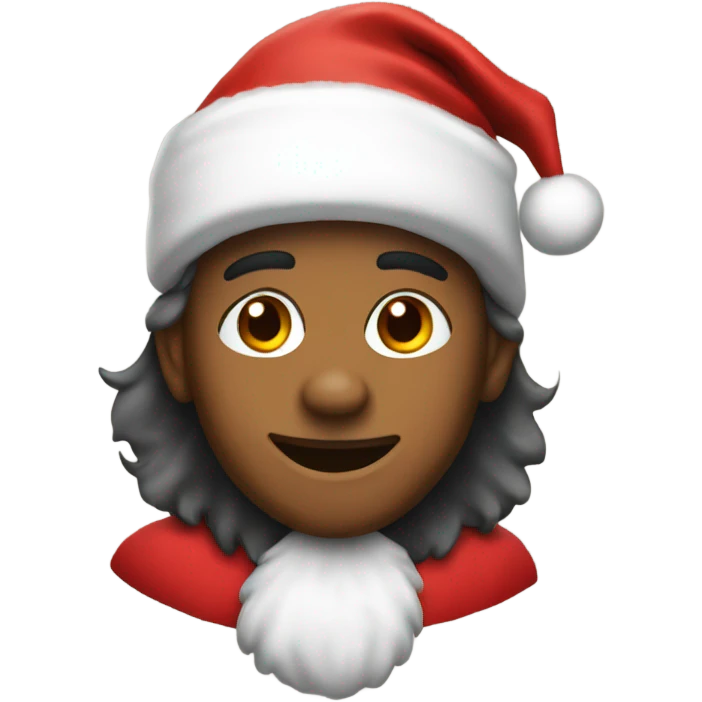 Harper wearing Santa hat emoji