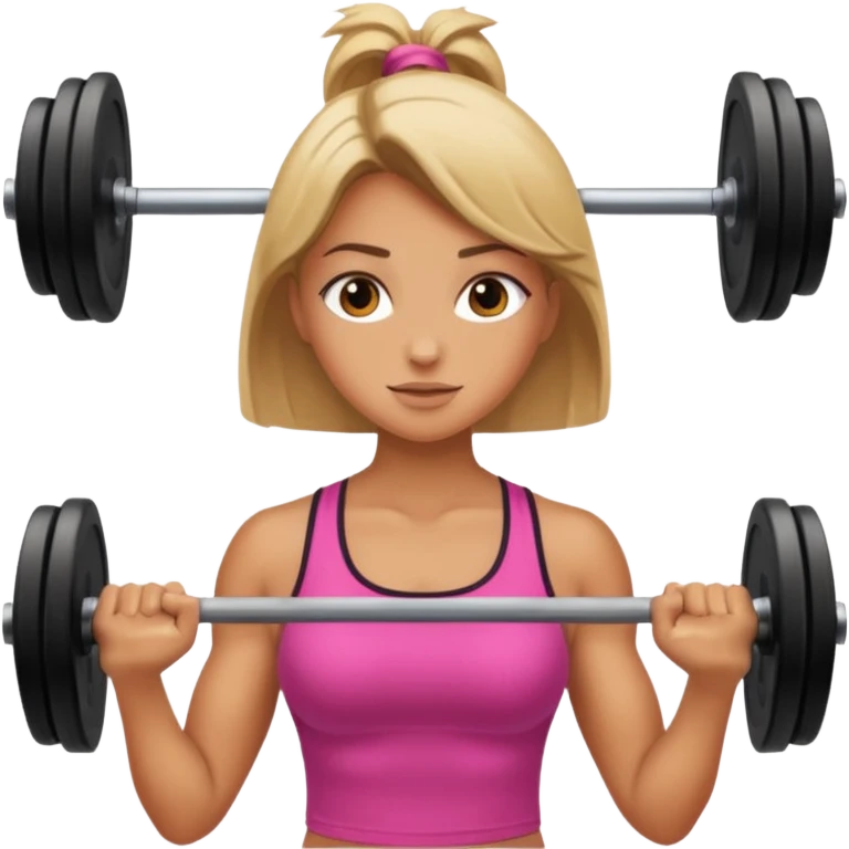 girls lifting weights emoji
