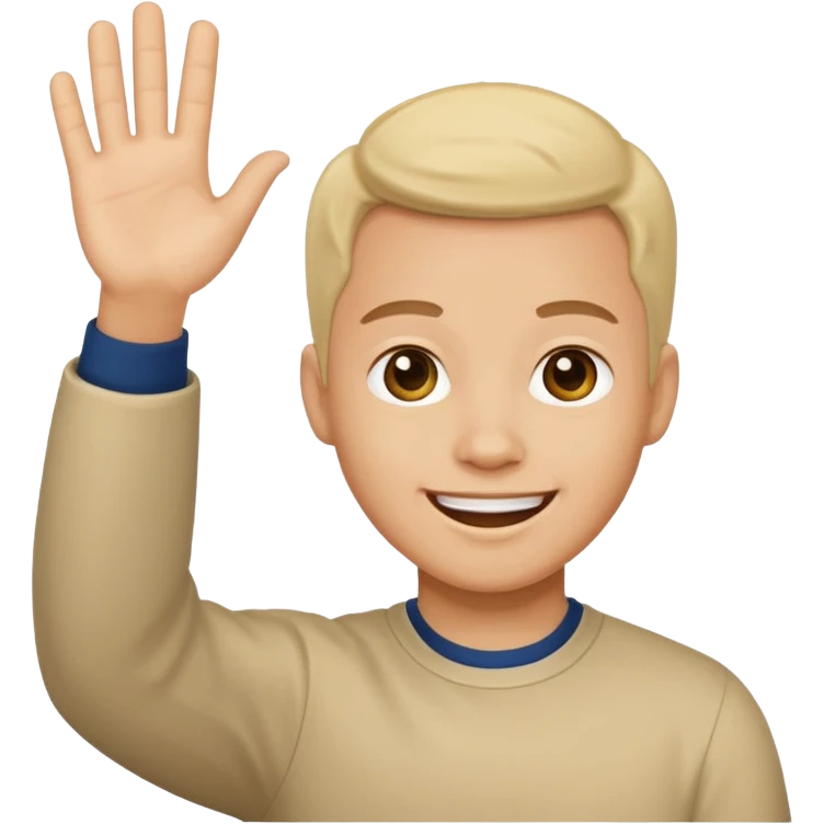 Person waving emoji