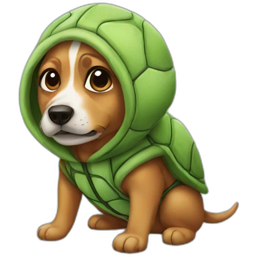 dog in a turtle onesie emoji
