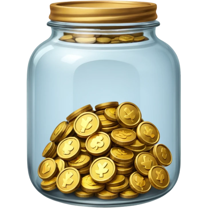 jar with a few coins emoji
