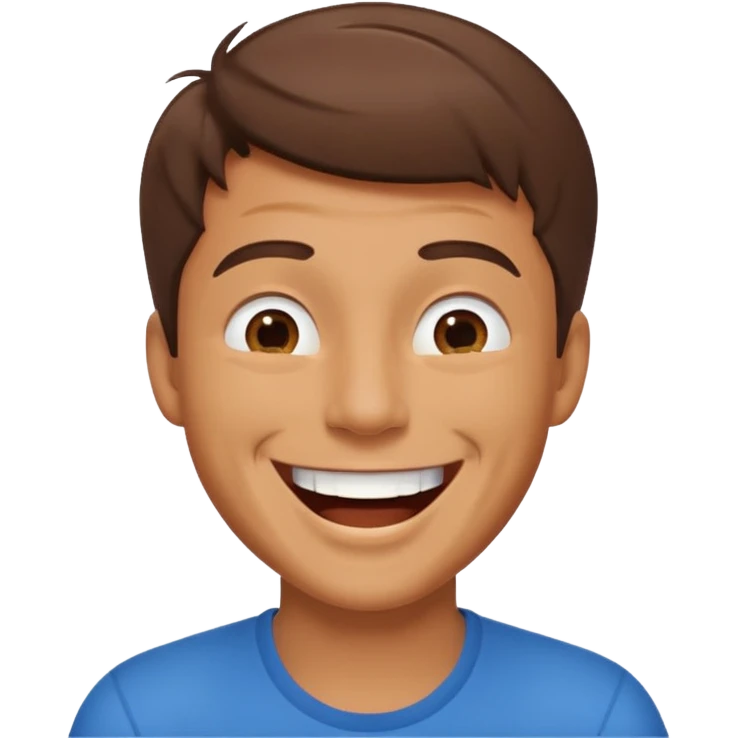 man making fun emoji