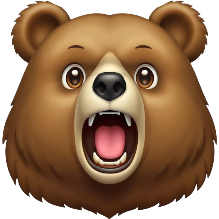 Bear being mindblown emoji