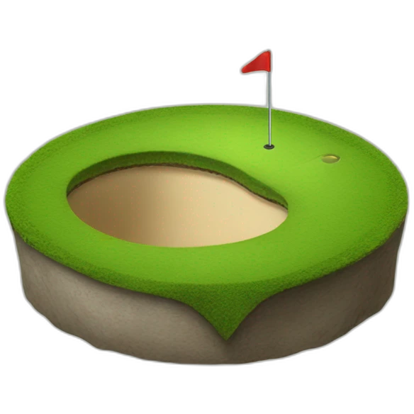 golf hole with flag emoji