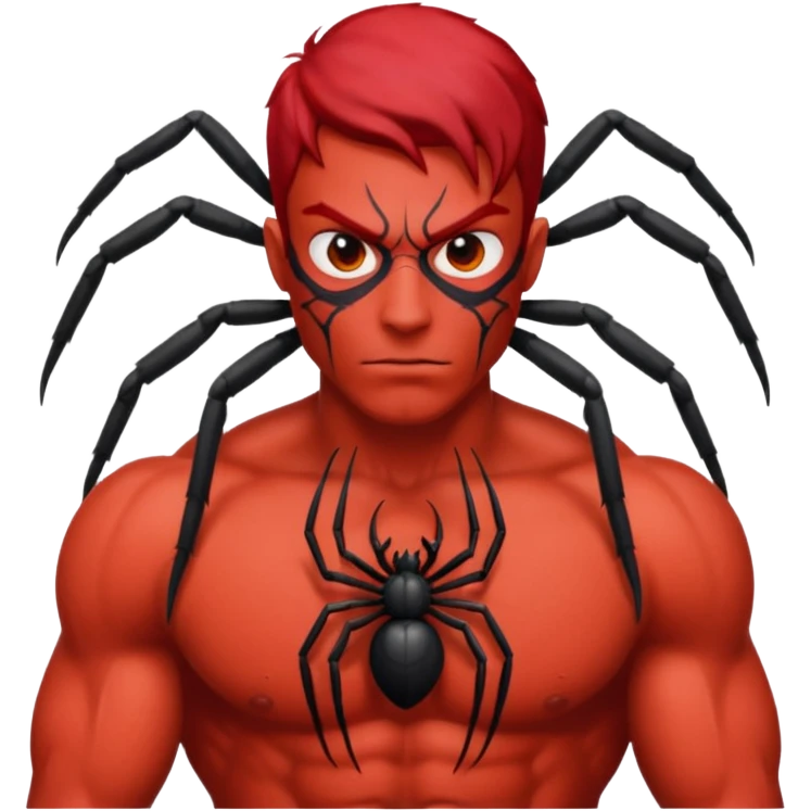 red man with spider  emoji