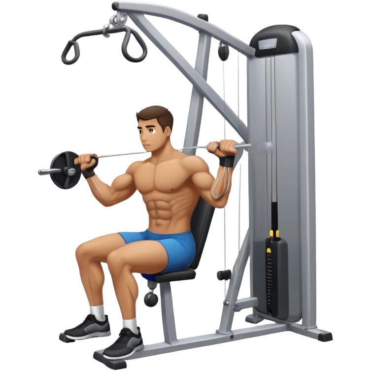 side-view man cable-machine tricep-pushdown emoji