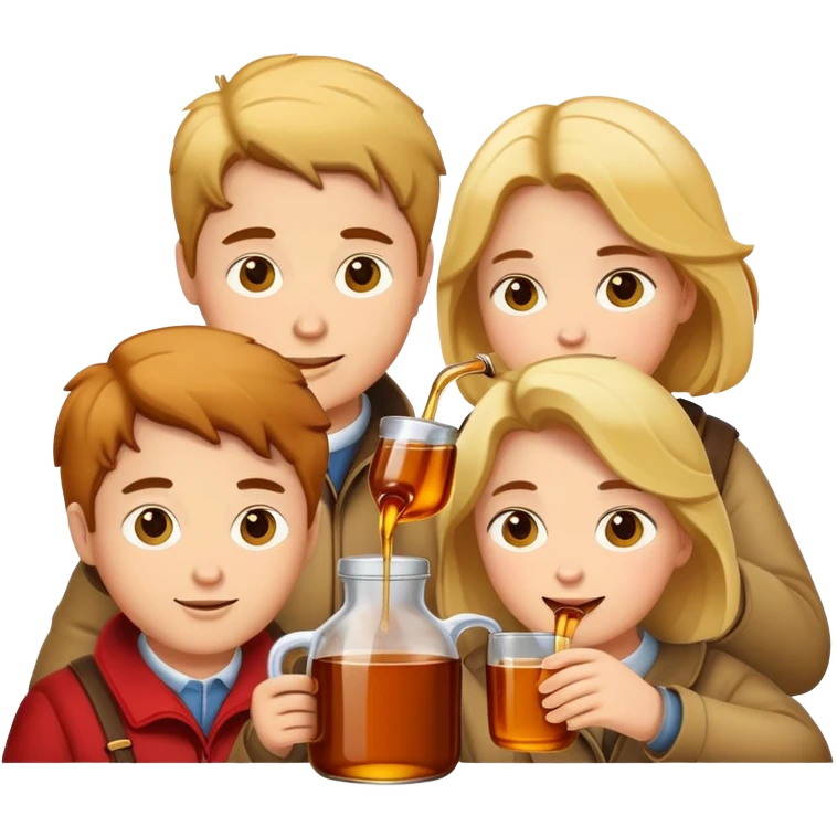 canadians drinking maple syrup emoji