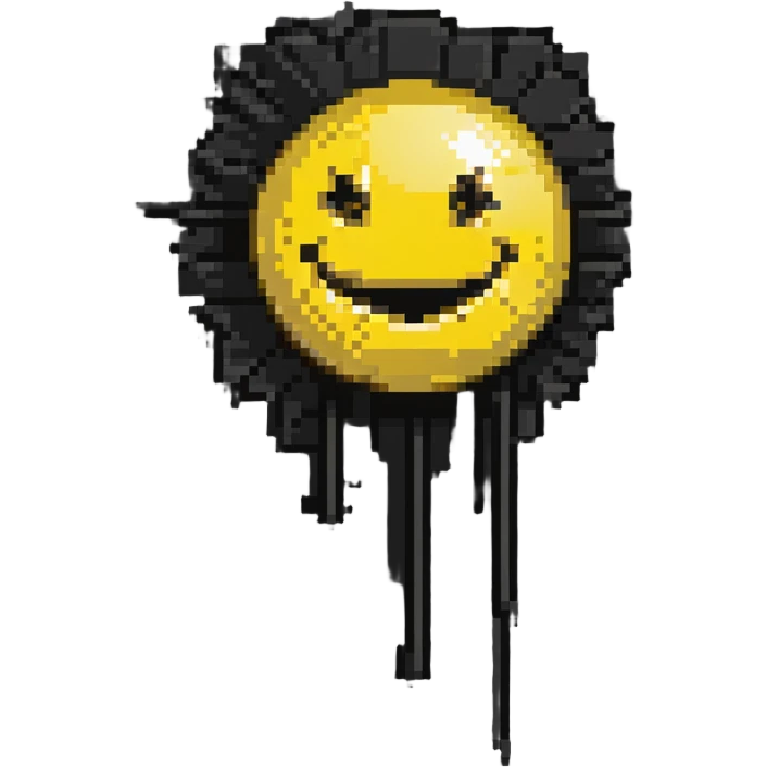 A smiley face hitting a wall emoji