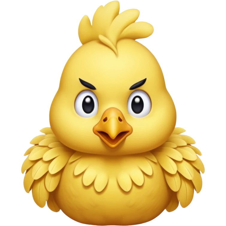 Anxious chicken emoji