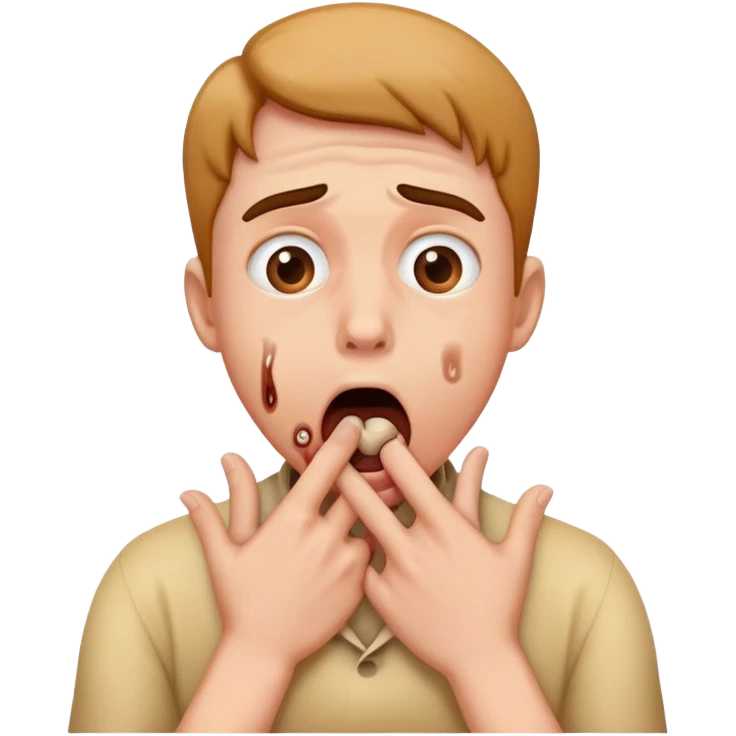 Choking and shocked  emoji