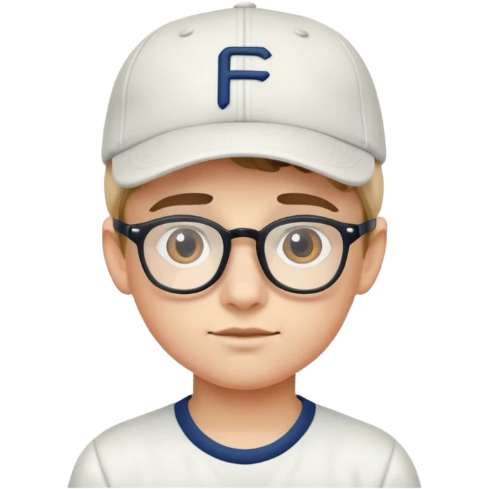 boy with glasses and baseball cap emoji