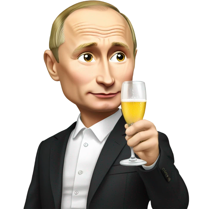 Vladimir Putin drinking champagne  emoji