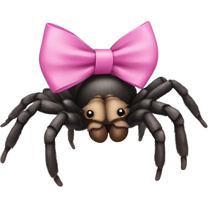 tarantula wearing a pink bow emoji