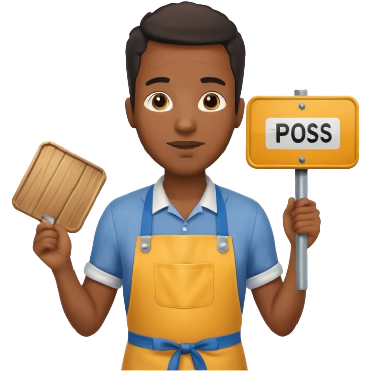 Street Sign Maker black man emoji