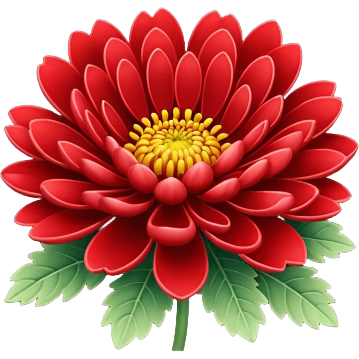 chrysanthemum flower red emoji