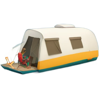 camper on the lake emoji