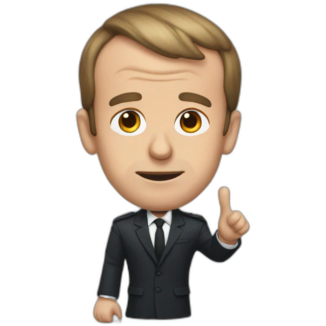 emmanuel macron saying no emoji
