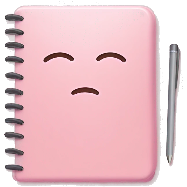 Light pink notebook emoji